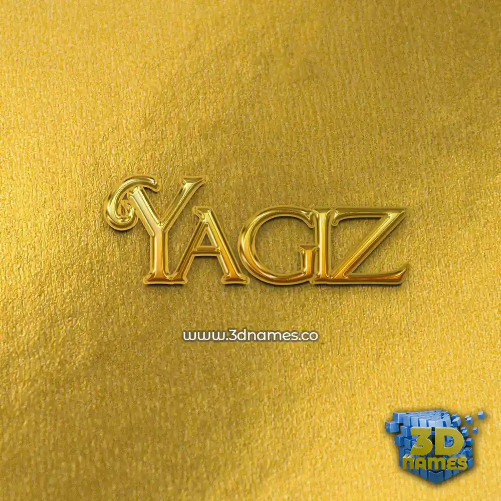 yagiz in All Gold style - 3D name wallpaper