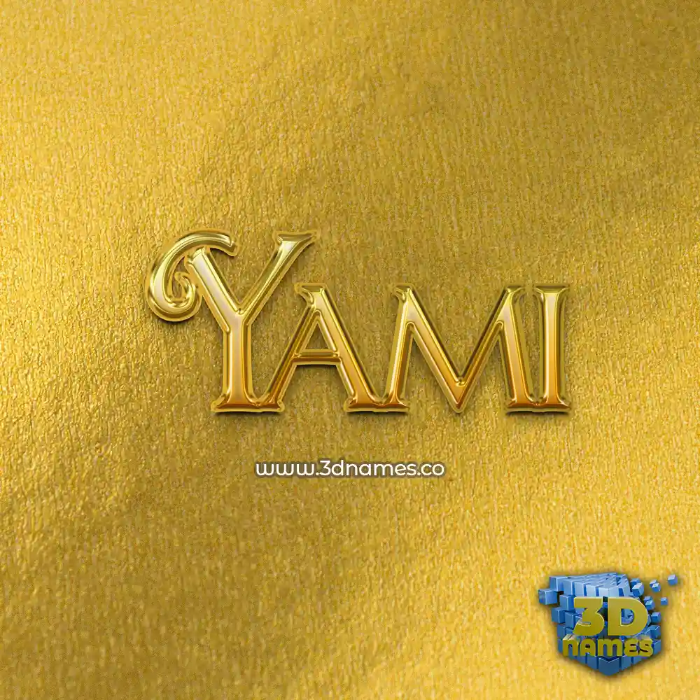 yami in All Gold style - 3D name wallpaper