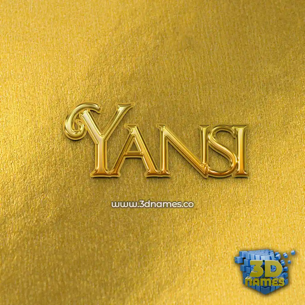 yansi in All Gold style - 3D name wallpaper