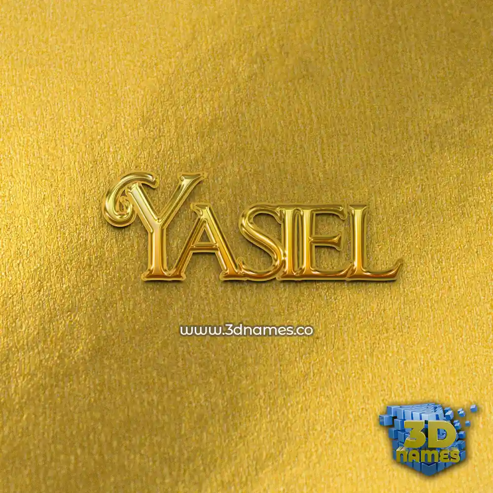 yasiel in All Gold style - 3D name wallpaper