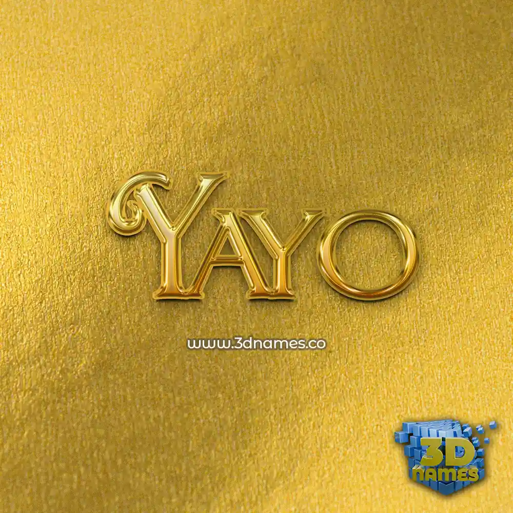 yayo in All Gold style - 3D name wallpaper