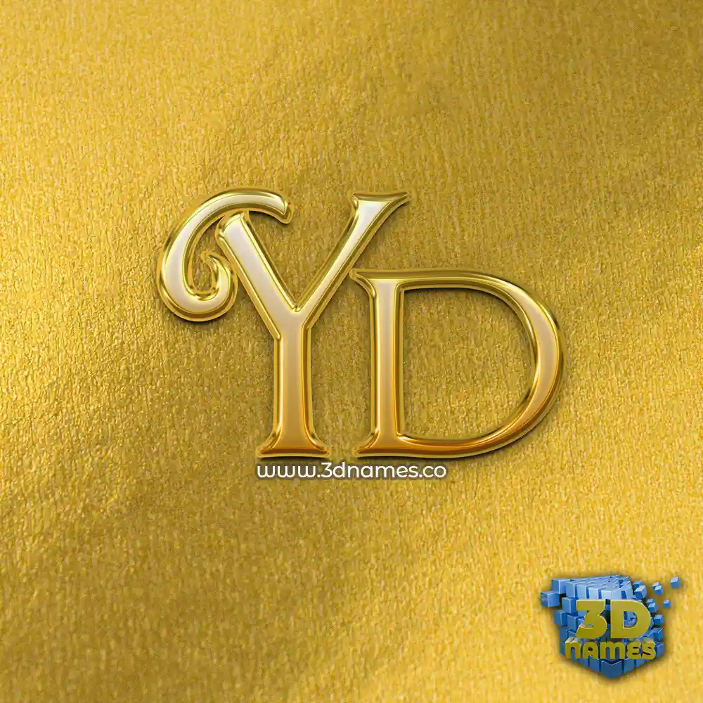 yd in All Gold style - 3D name wallpaper