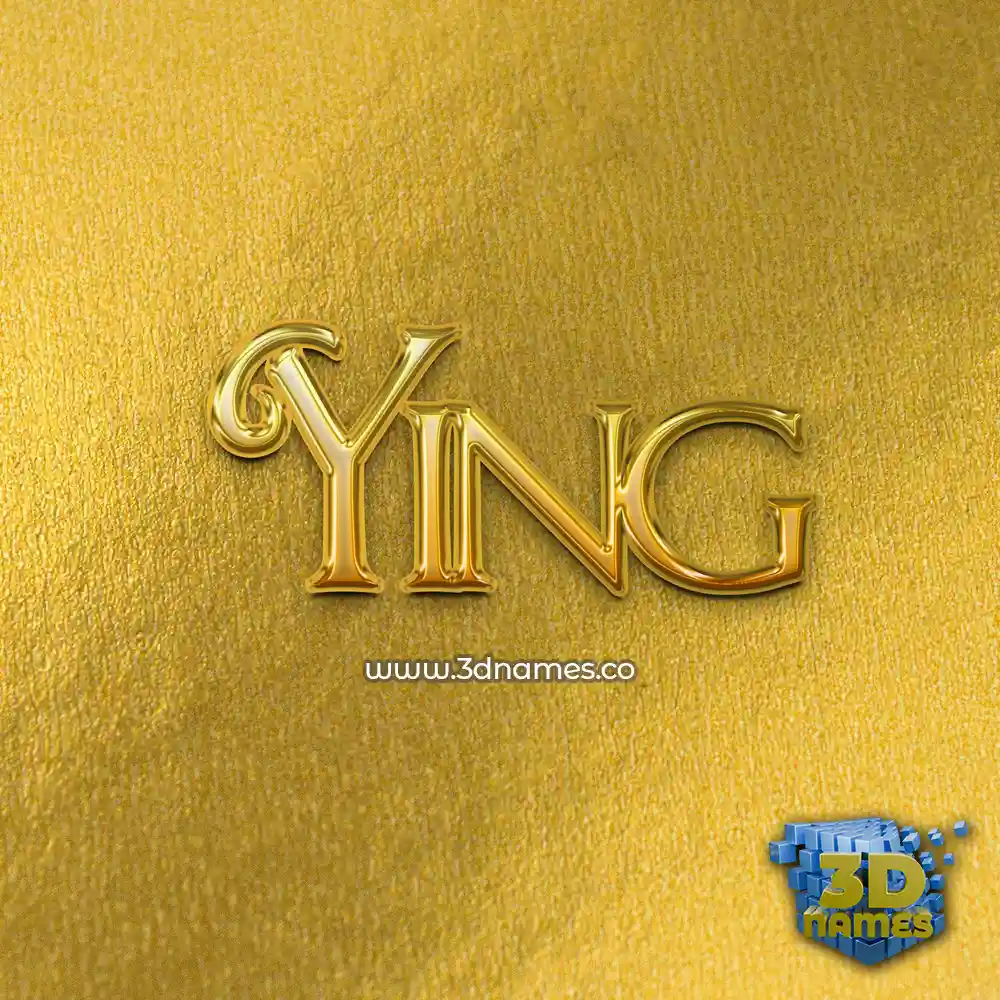ying in All Gold style - 3D name wallpaper