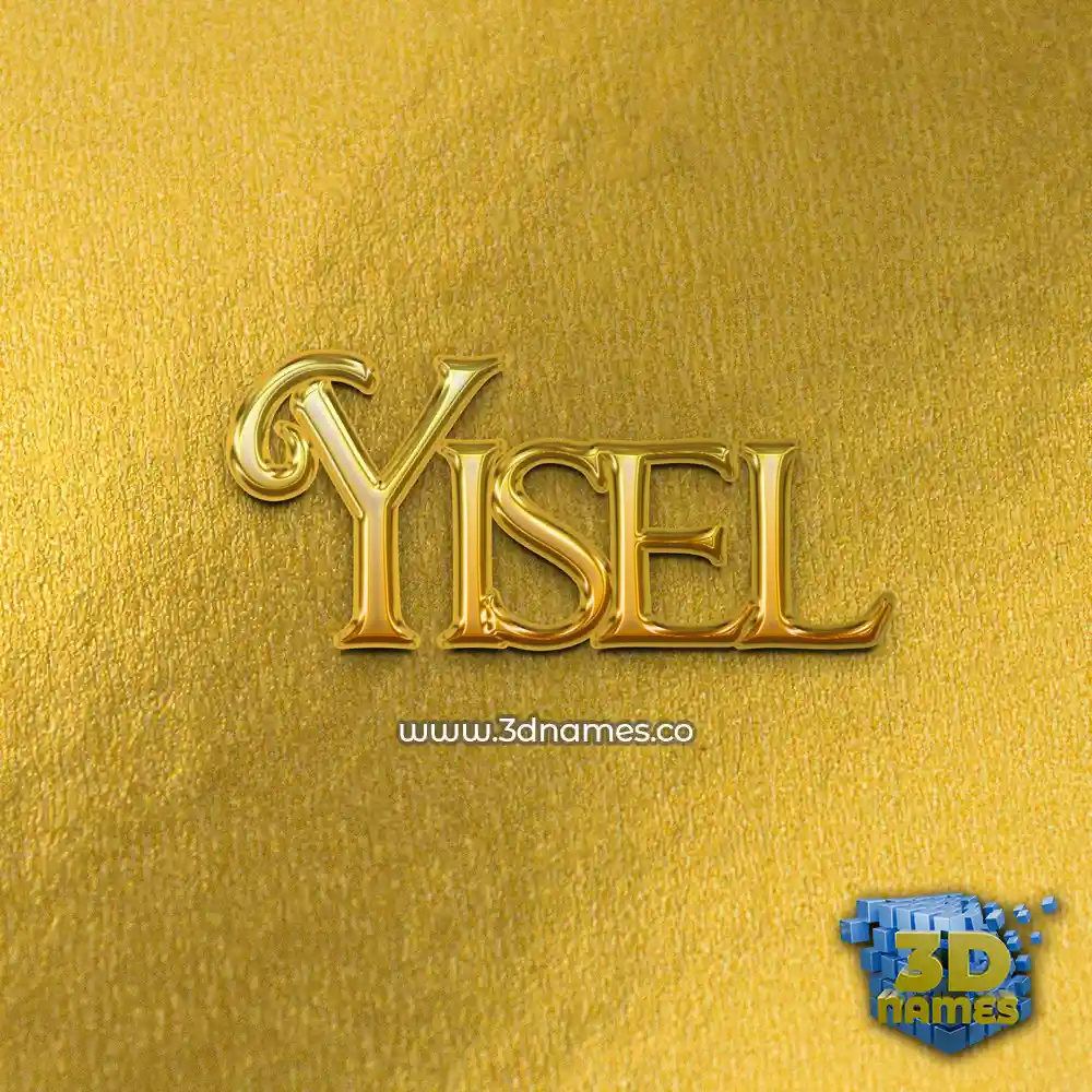 yisel in All Gold style - 3D name wallpaper