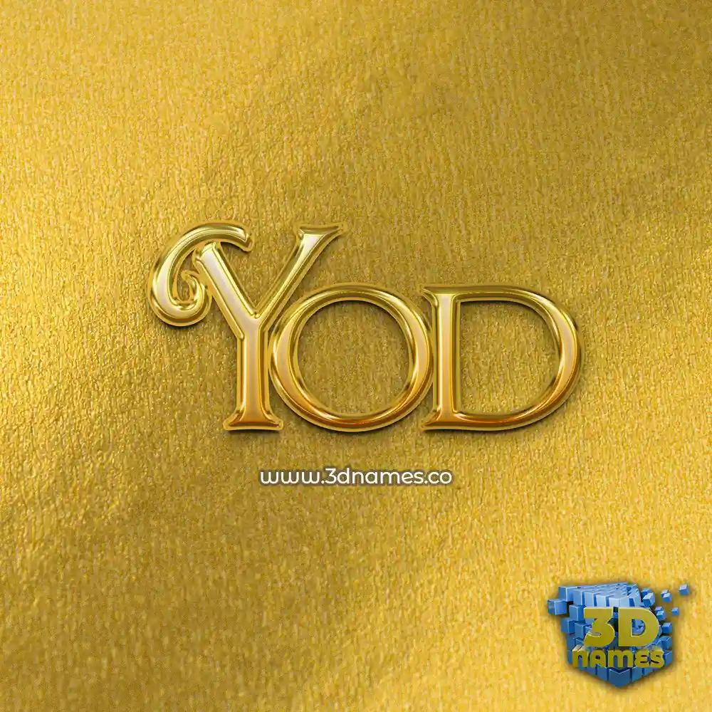 yod in All Gold style - 3D name wallpaper