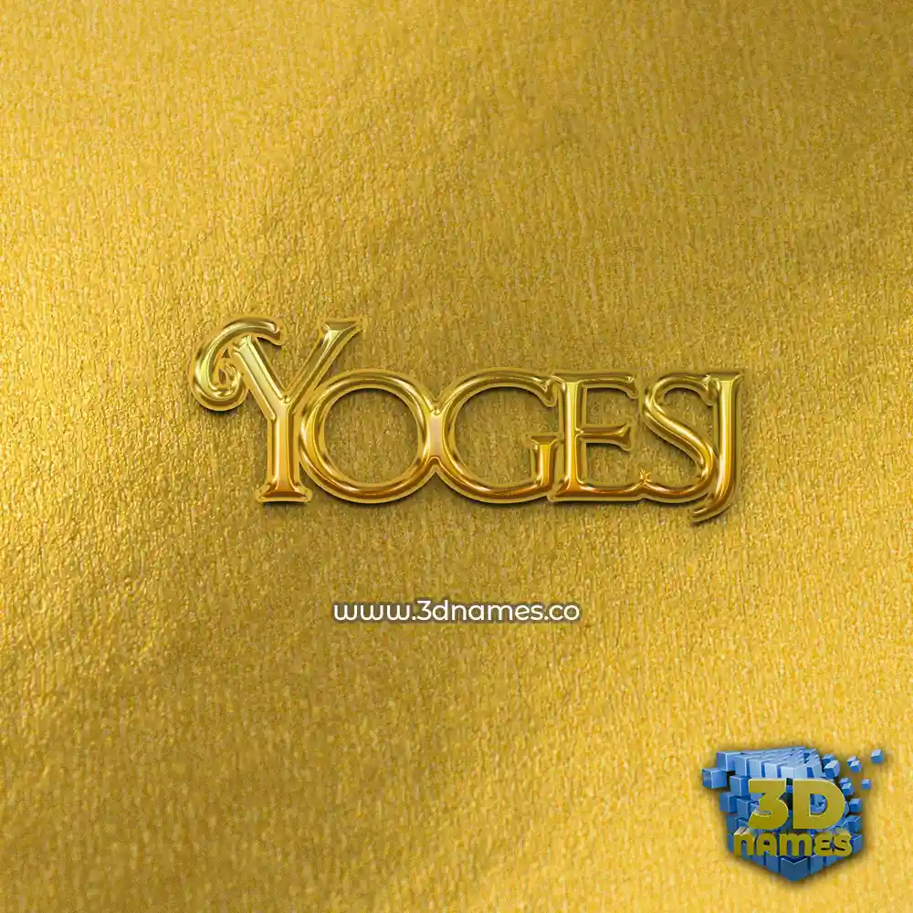 yogesj in All Gold style - 3D name wallpaper