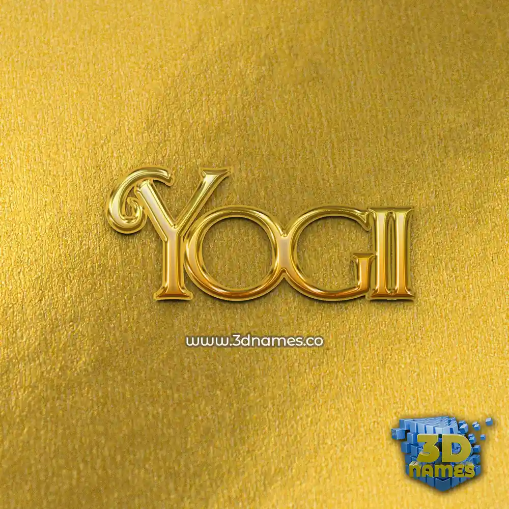 yogii in All Gold style - 3D name wallpaper