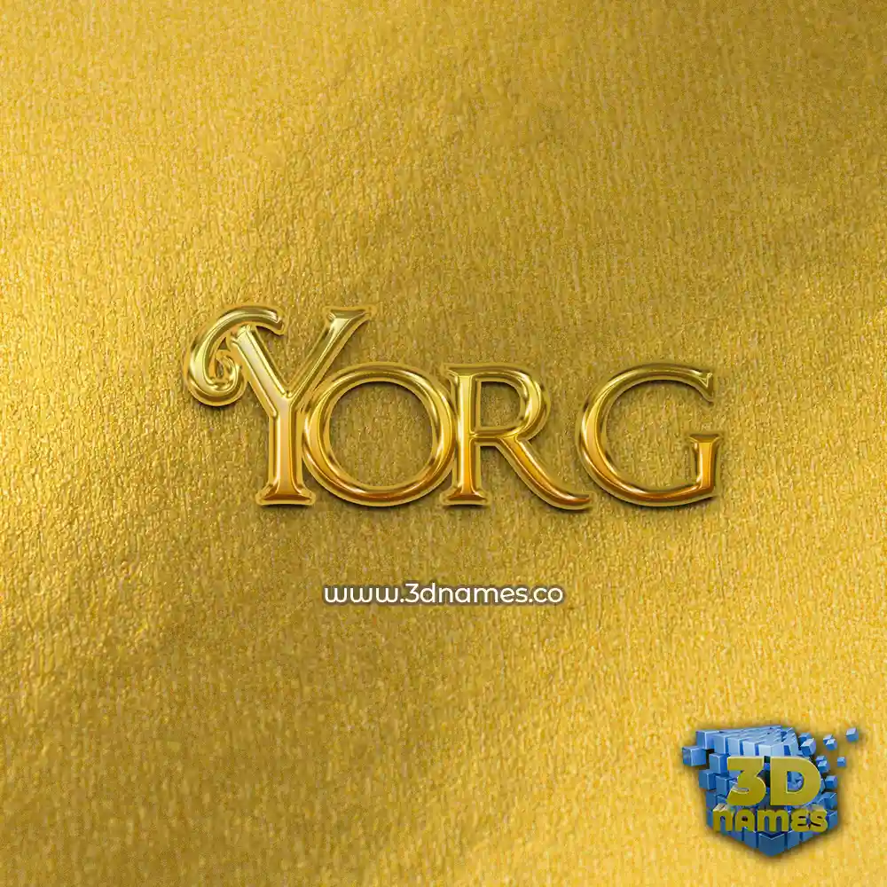 yorg in All Gold style - 3D name wallpaper