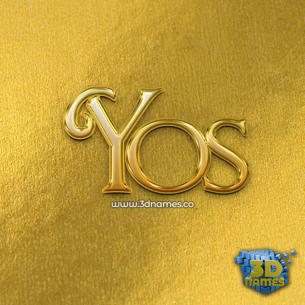 yos in All Gold style - 3D name wallpaper