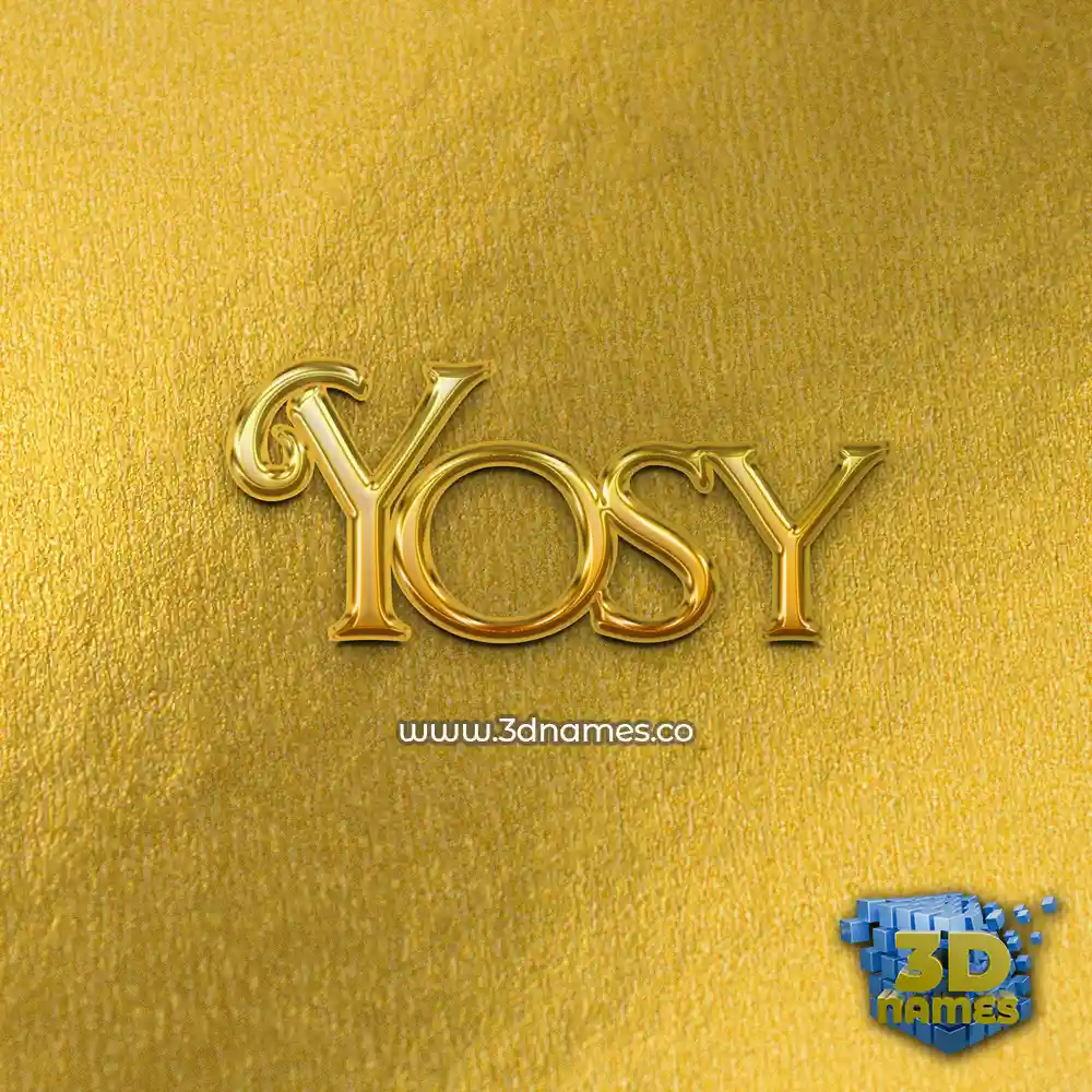yosy in All Gold style - 3D name wallpaper