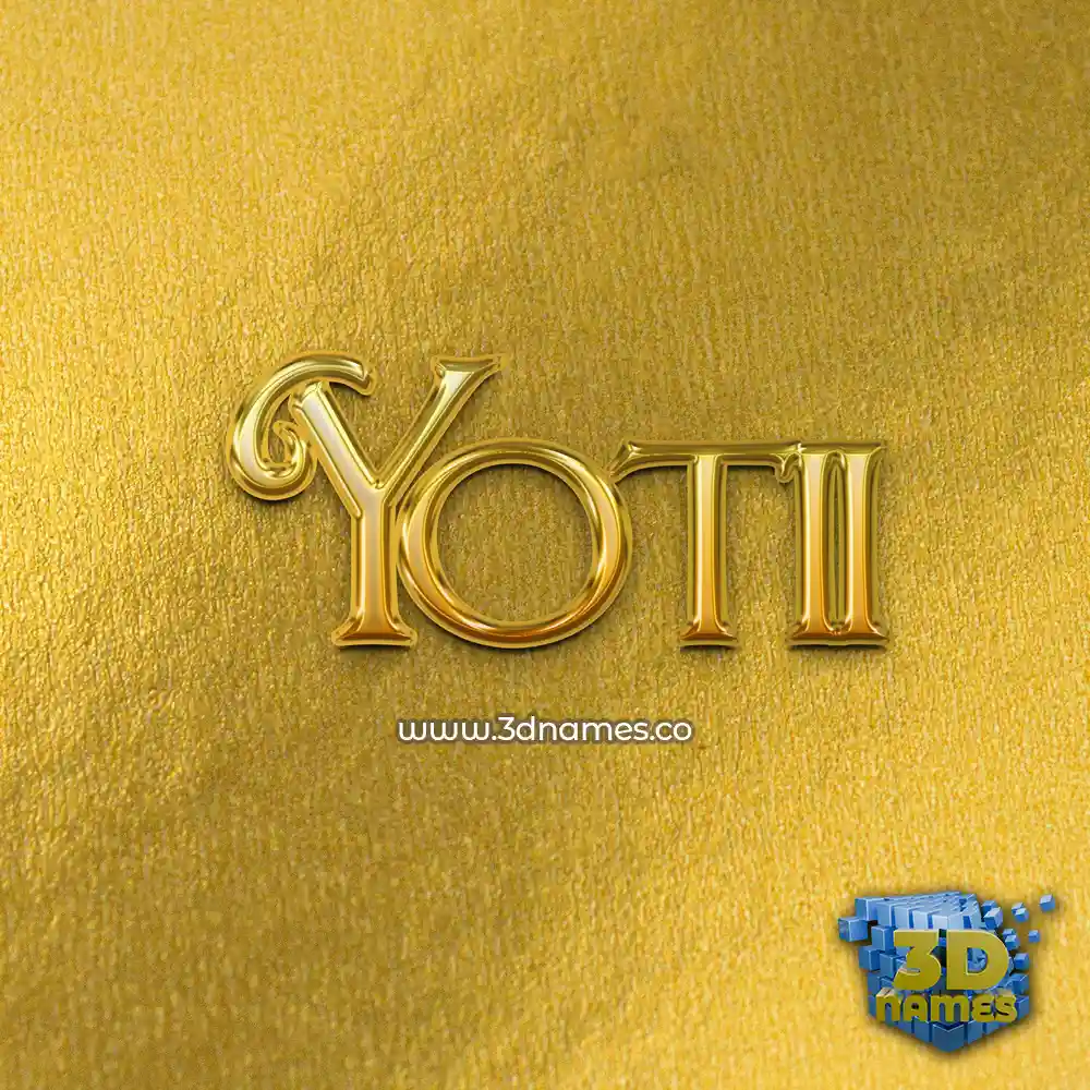 yotii in All Gold style - 3D name wallpaper