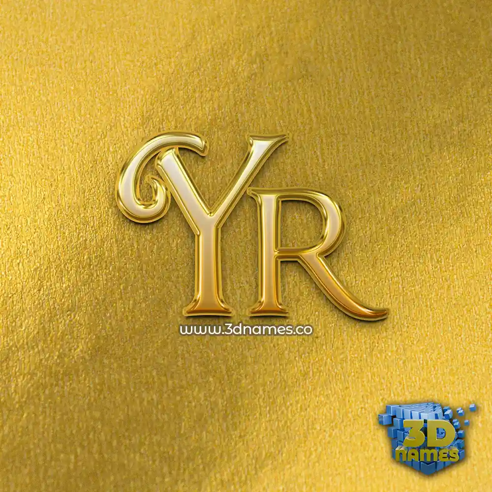 yr in All Gold style - 3D name wallpaper