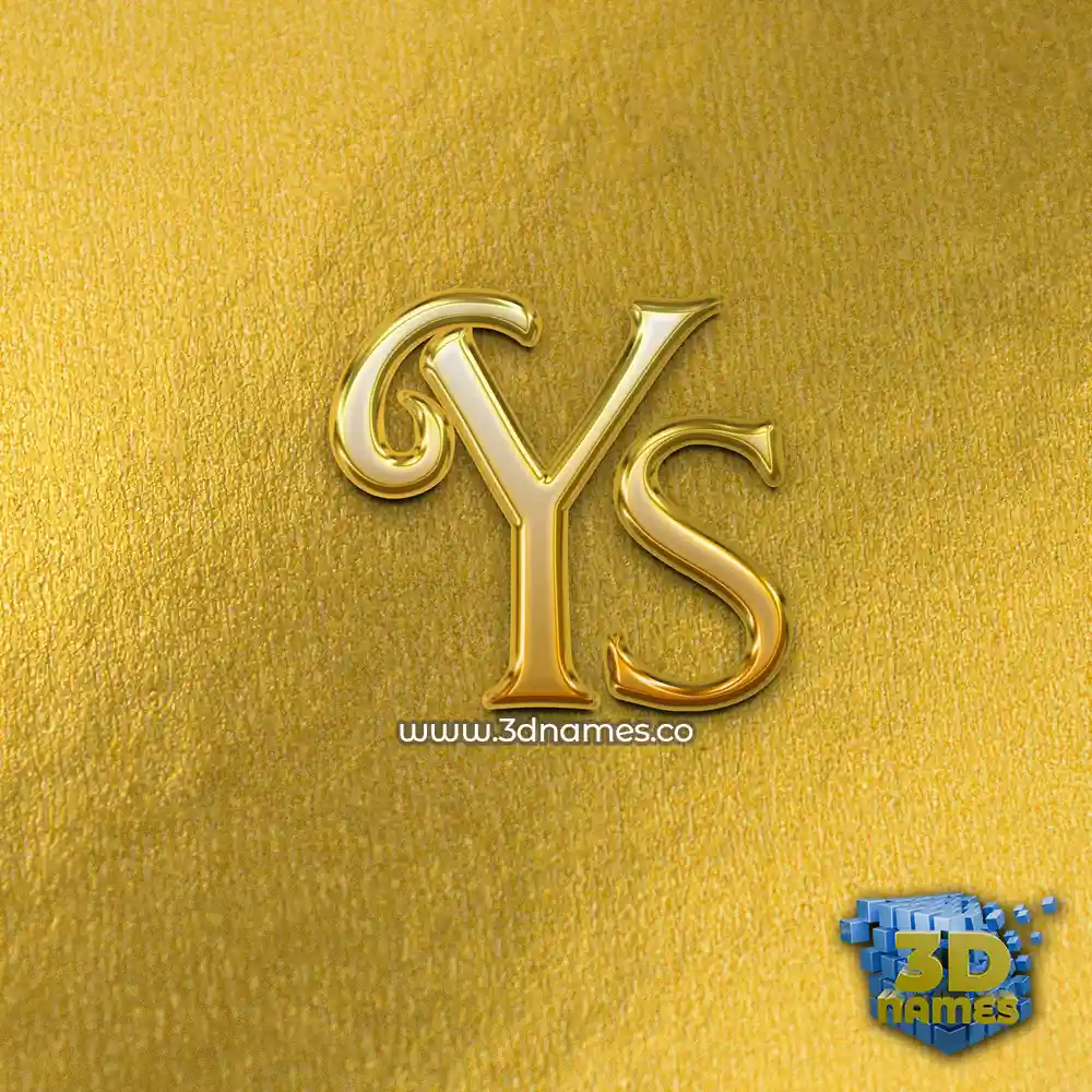 ys in All Gold style - 3D name wallpaper