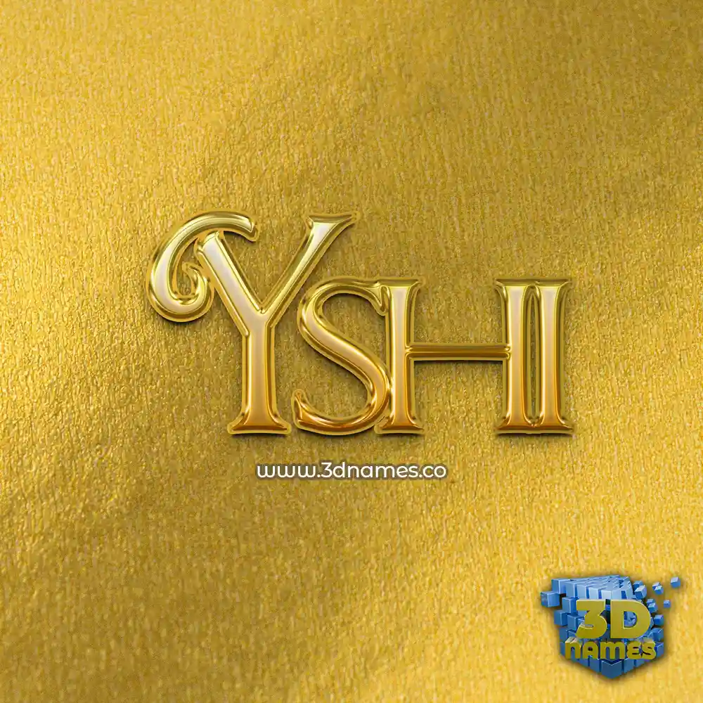 yshi in All Gold style - 3D name wallpaper