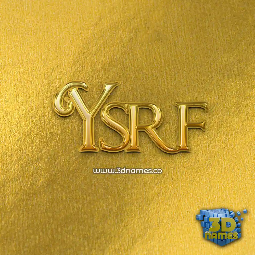 ysrf in All Gold style - 3D name wallpaper