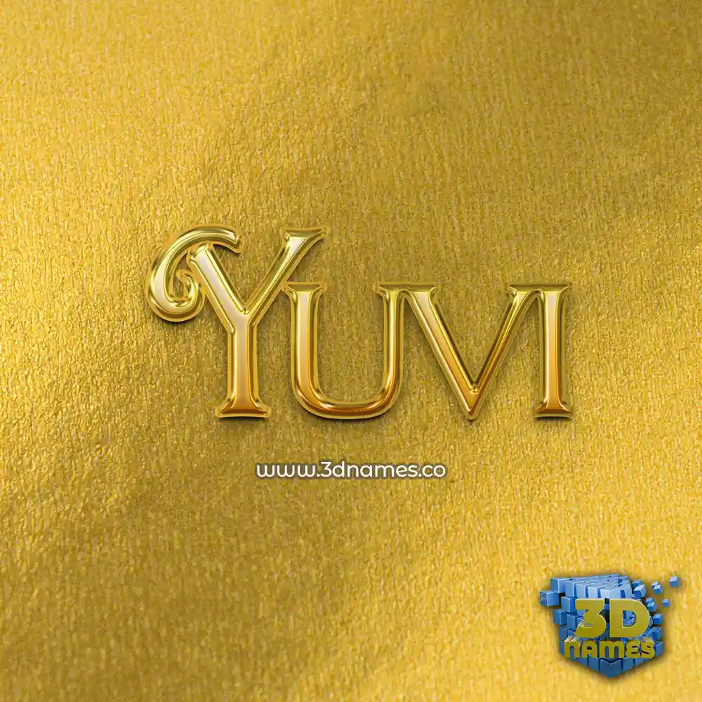 yuvi in All Gold style - 3D name wallpaper