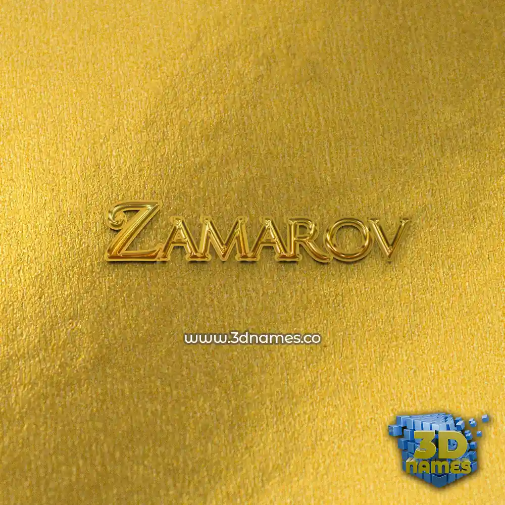 zamarov in All Gold style - 3D name wallpaper
