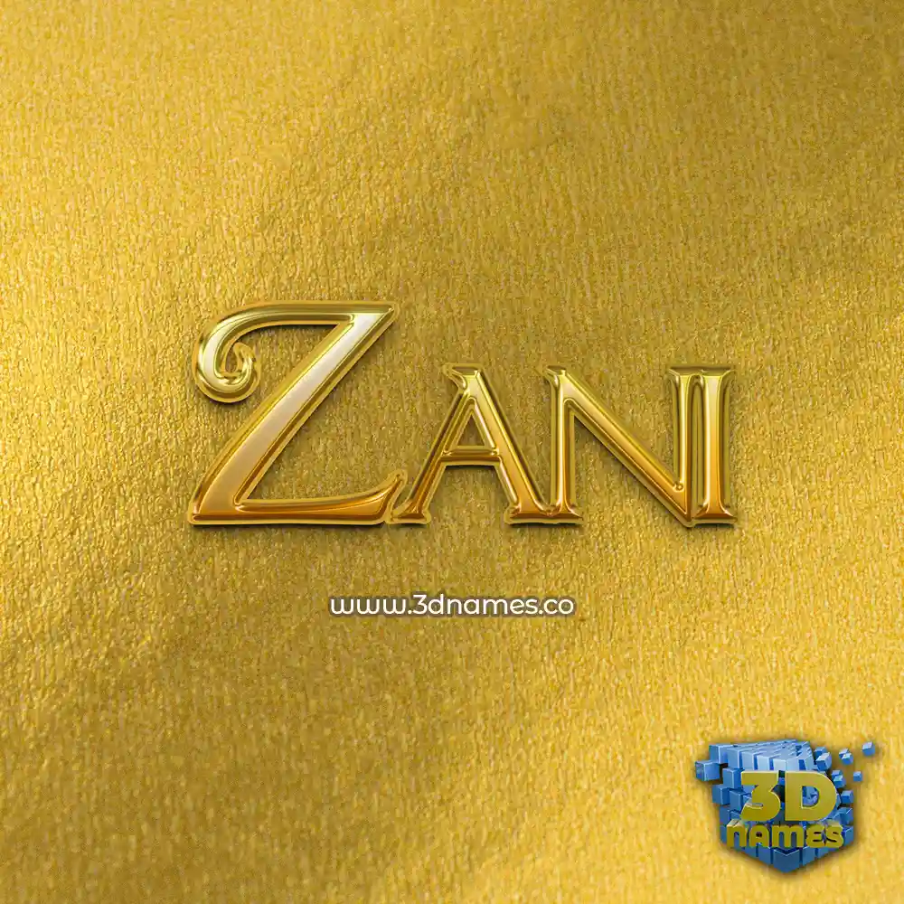 zani in All Gold style - 3D name wallpaper