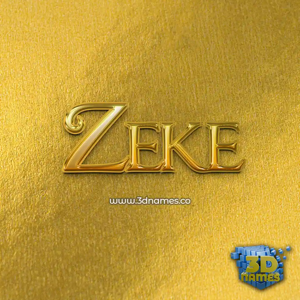 zeke in All Gold style - 3D name wallpaper