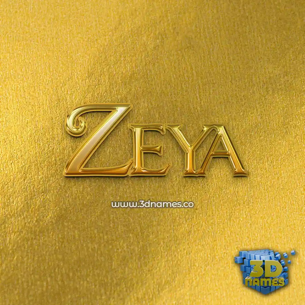 zeya in All Gold style - 3D name wallpaper