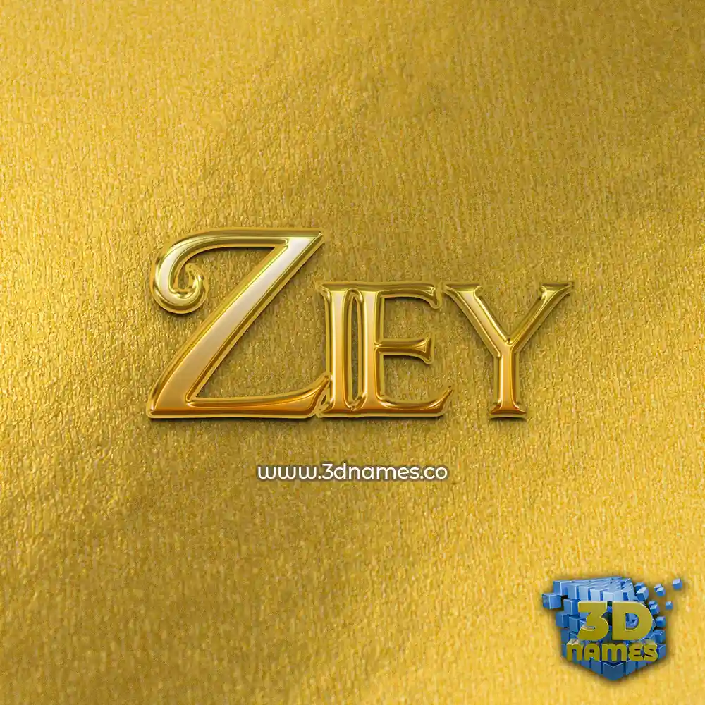ziey in All Gold style - 3D name wallpaper