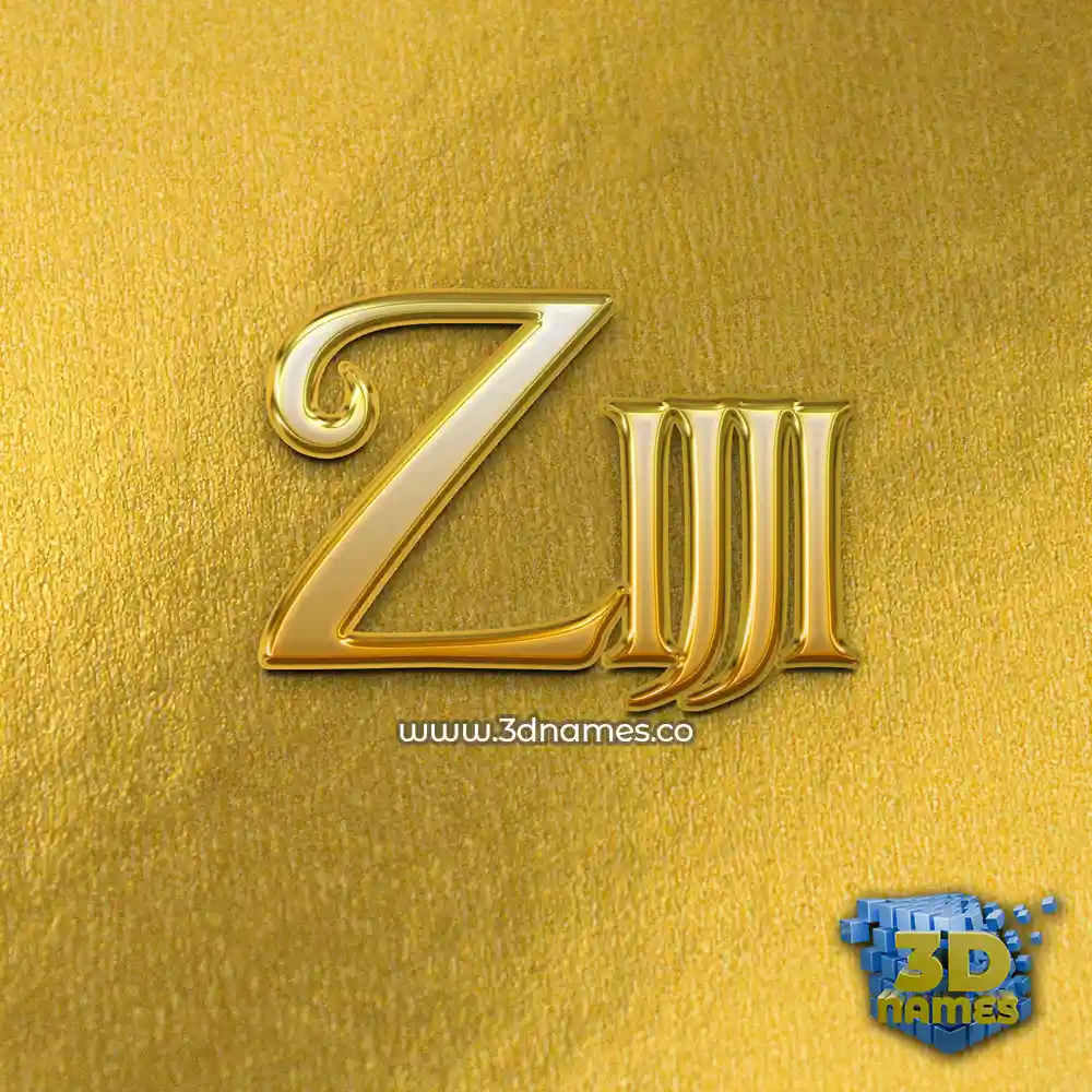 zijji in All Gold style - 3D name wallpaper