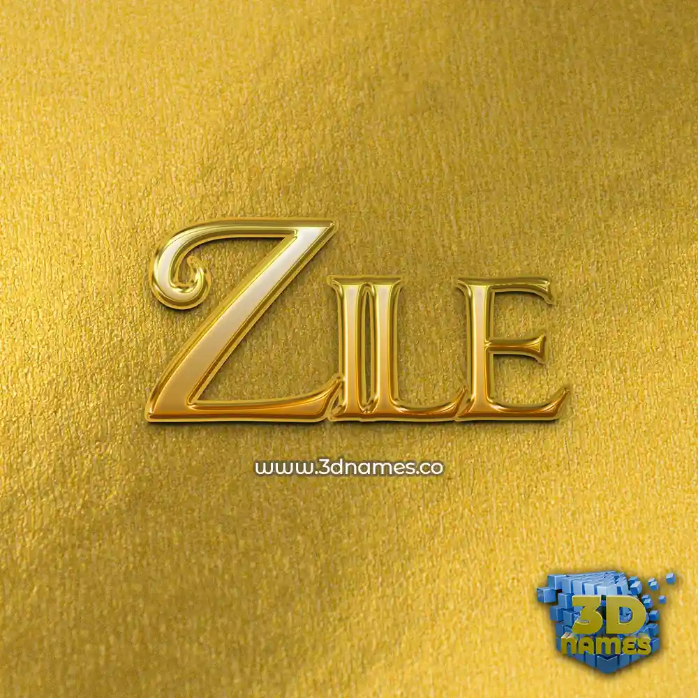 zile in All Gold style - 3D name wallpaper