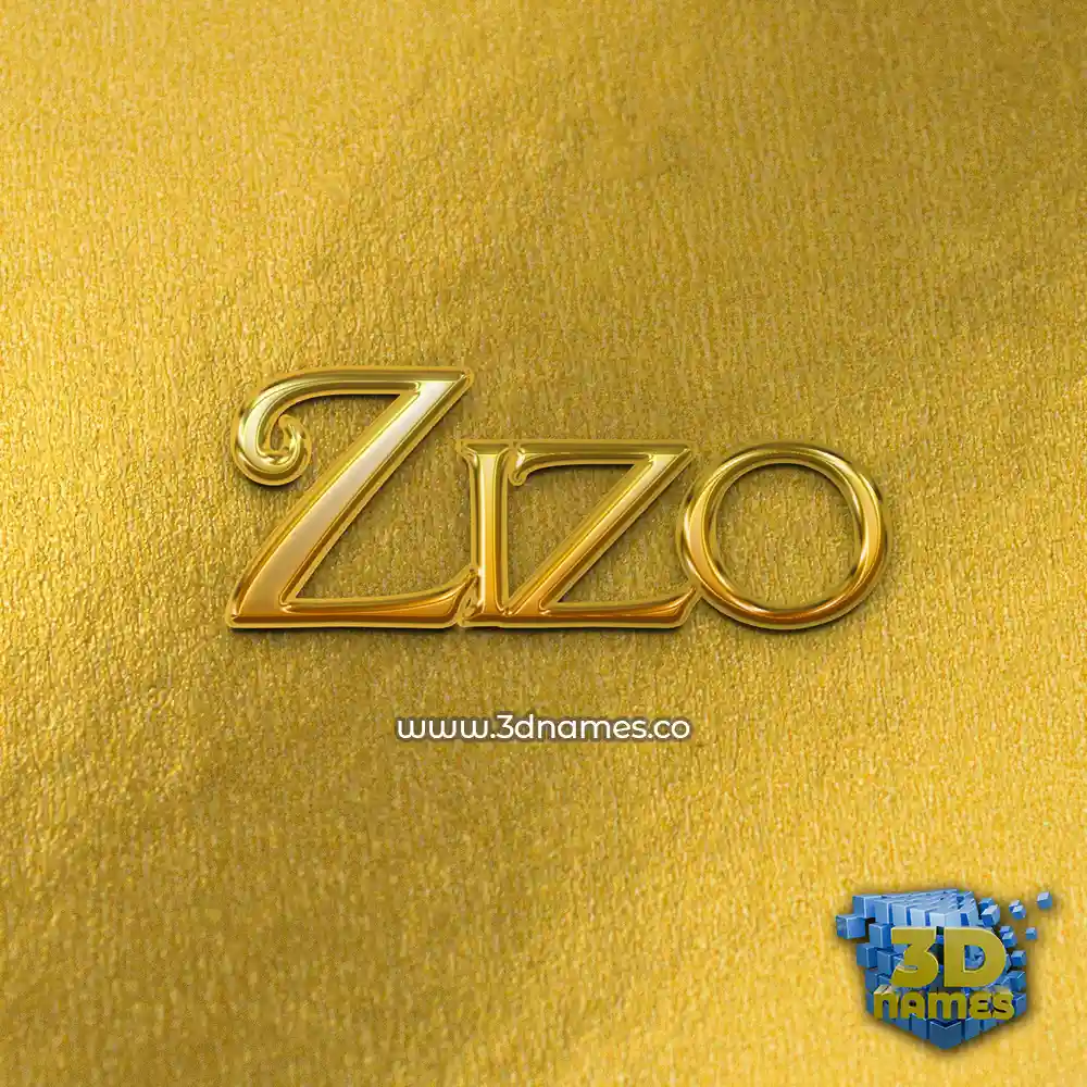 zizo in All Gold style - 3D name wallpaper