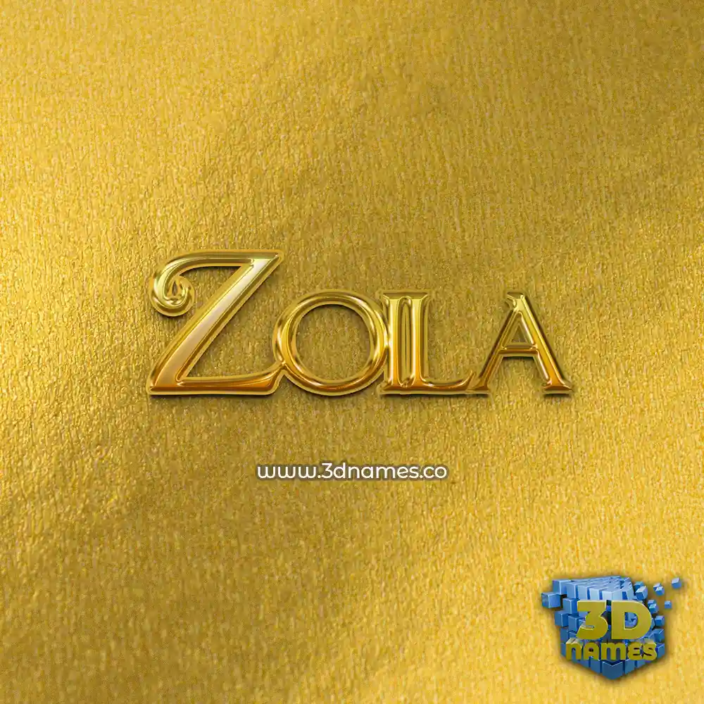 zoila in All Gold style - 3D name wallpaper