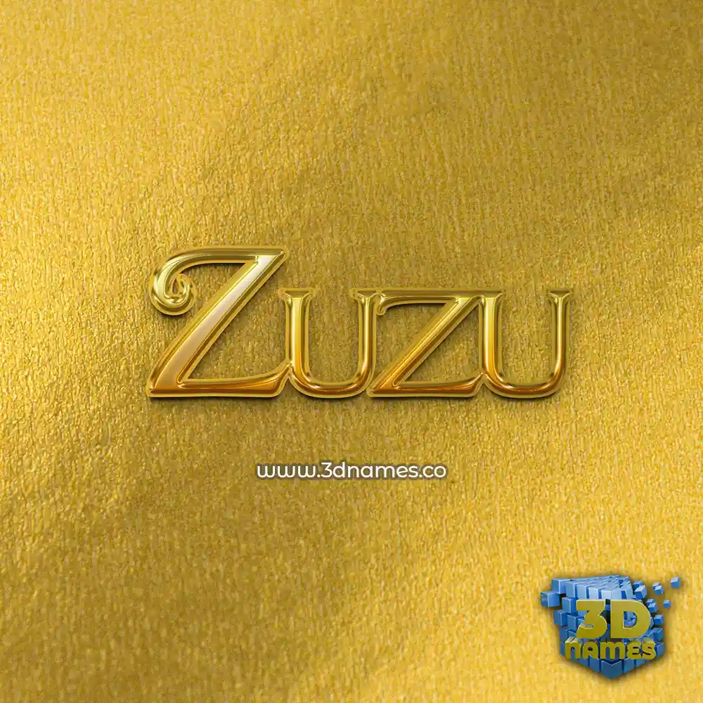 zuzu in All Gold style - 3D name wallpaper