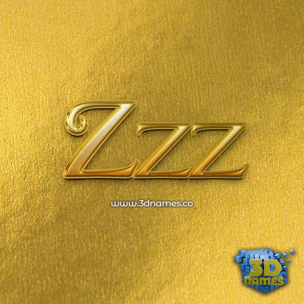 zzz in All Gold style - 3D name wallpaper