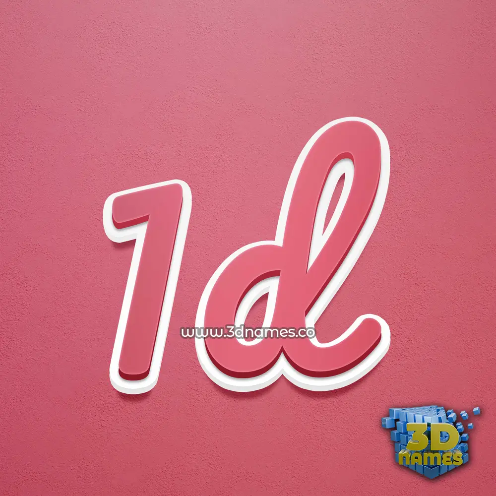 1d in Red Scribble style - 3D name wallpaper
