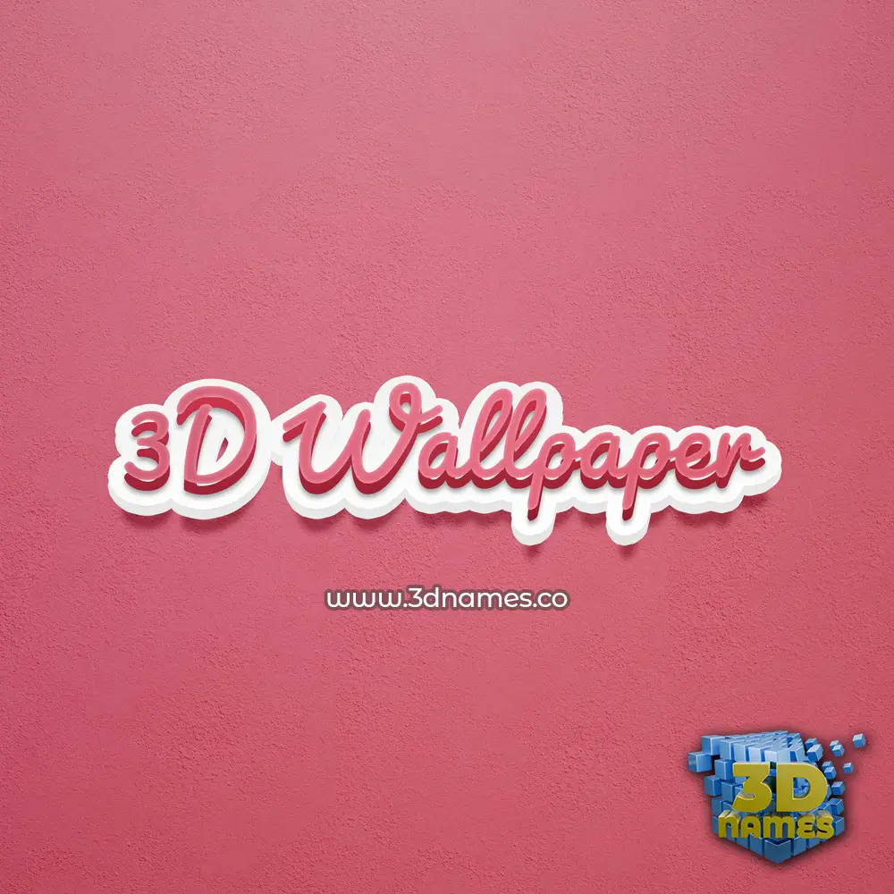 3d wallpaper in Red Scribble style - 3D name wallpaper