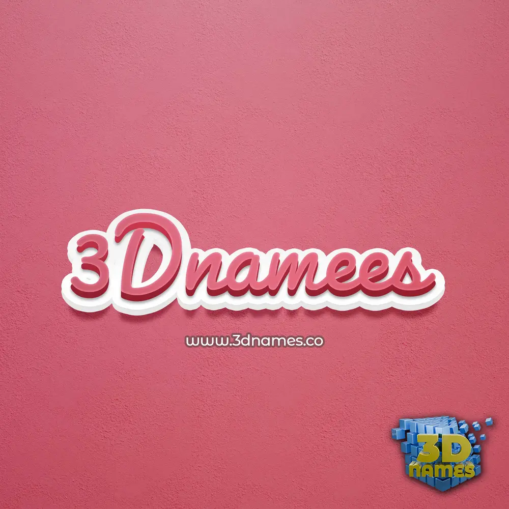 3dnamees in Red Scribble style - 3D name wallpaper