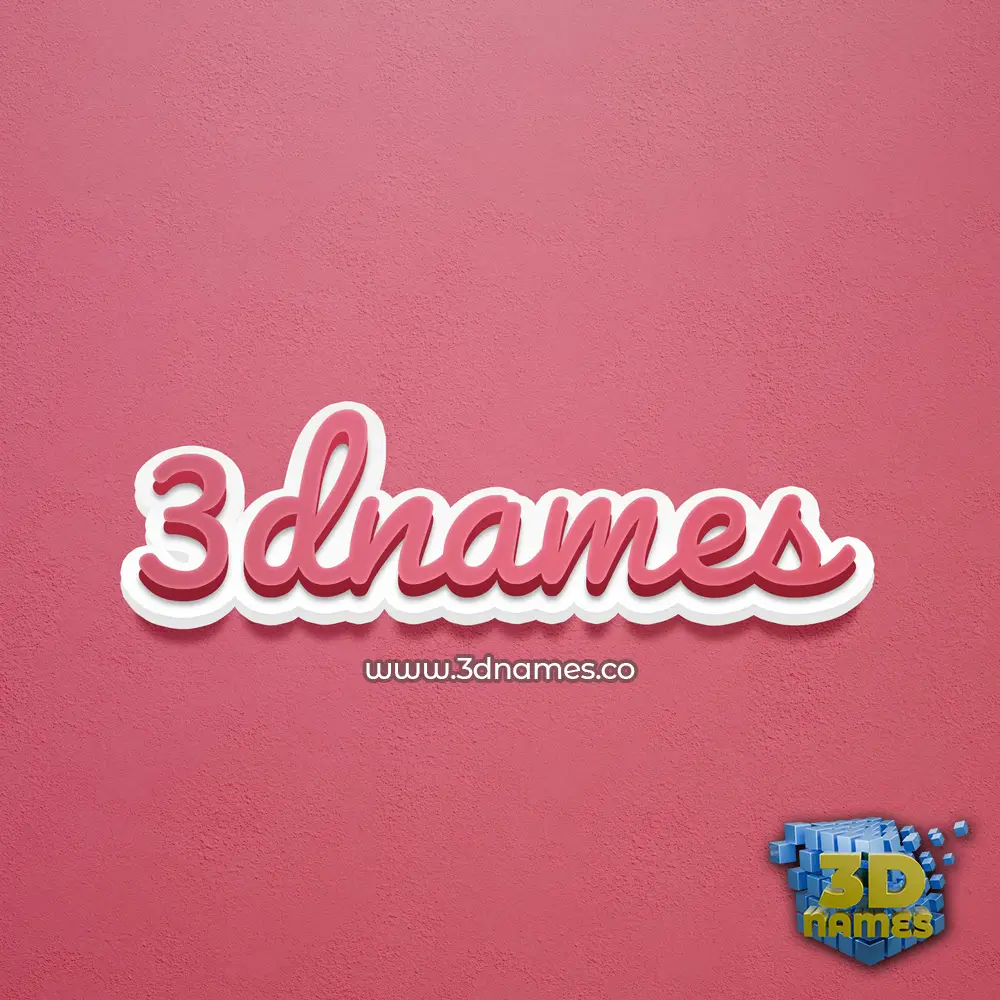 3dnames in Red Scribble style - 3D name wallpaper