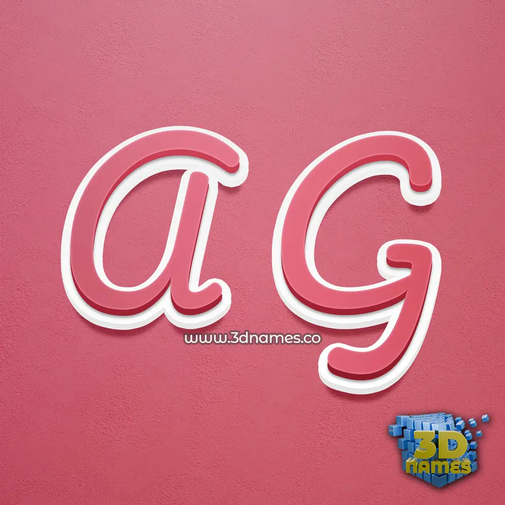 a g in Red Scribble style - 3D name wallpaper