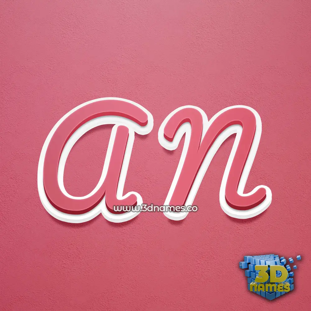 a n in Red Scribble style - 3D name wallpaper