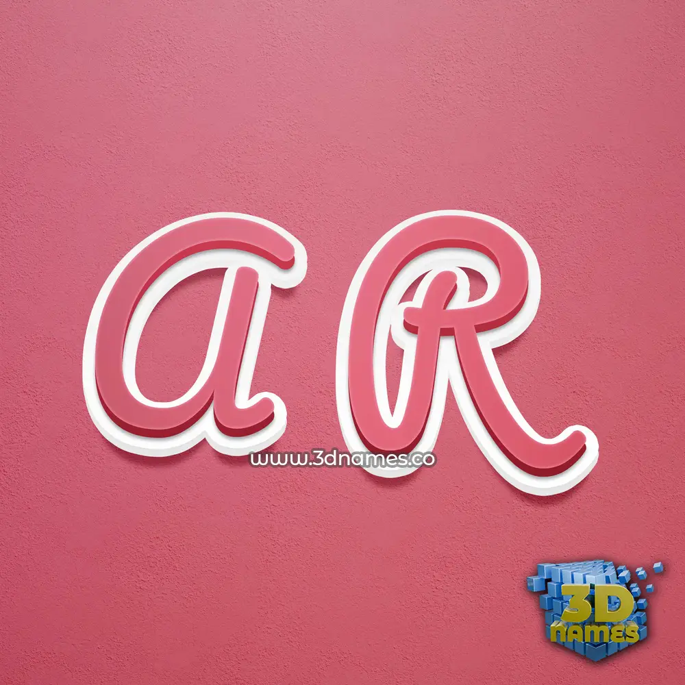 a r in Red Scribble style - 3D name wallpaper