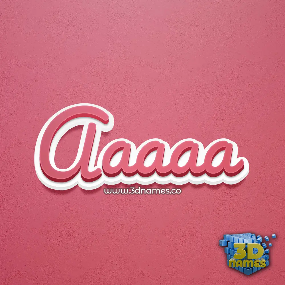 aaaaa in Red Scribble style - 3D name wallpaper