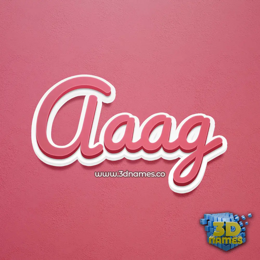 aaag in Red Scribble style - 3D name wallpaper