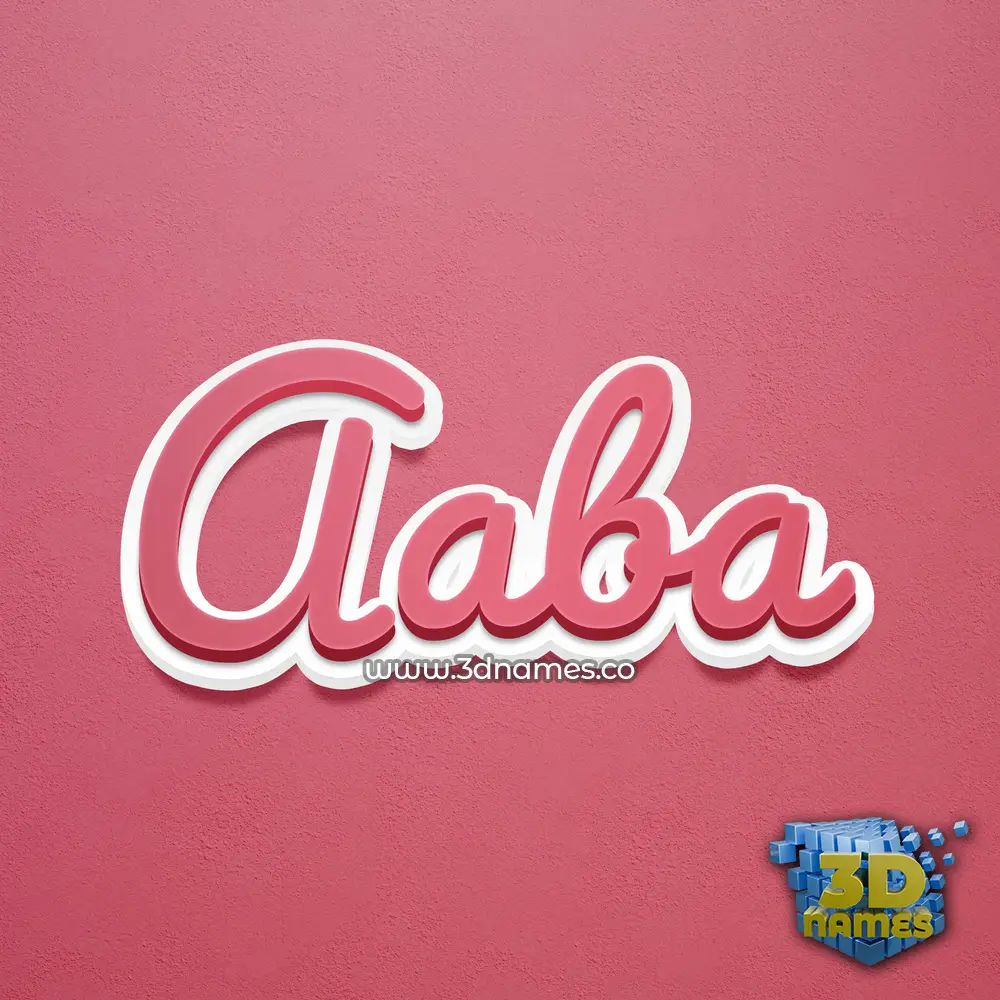 aaba in Red Scribble style - 3D name wallpaper