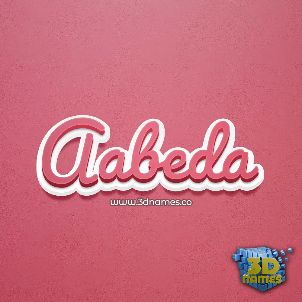aabeda in Red Scribble style - 3D name wallpaper