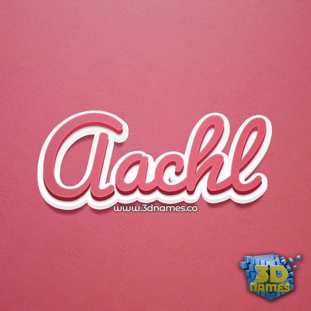 aachl in Red Scribble style - 3D name wallpaper
