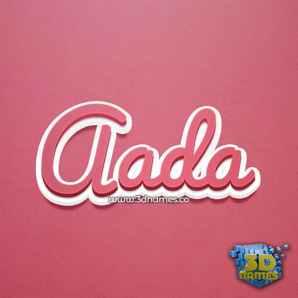 aada in Red Scribble style - 3D name wallpaper