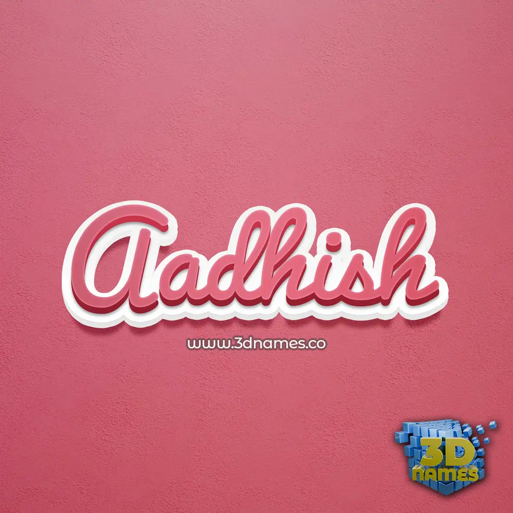 aadhish in Red Scribble style - 3D name wallpaper