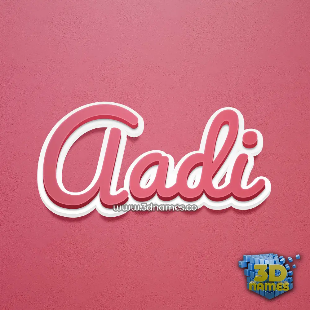 aadi in Red Scribble style - 3D name wallpaper