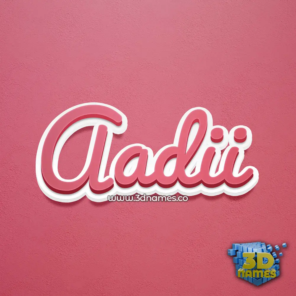 aadii in Red Scribble style - 3D name wallpaper