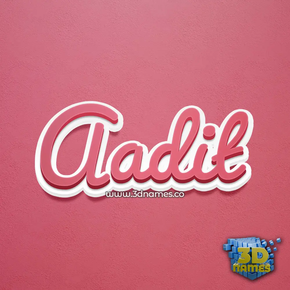 aadit in Red Scribble style - 3D name wallpaper