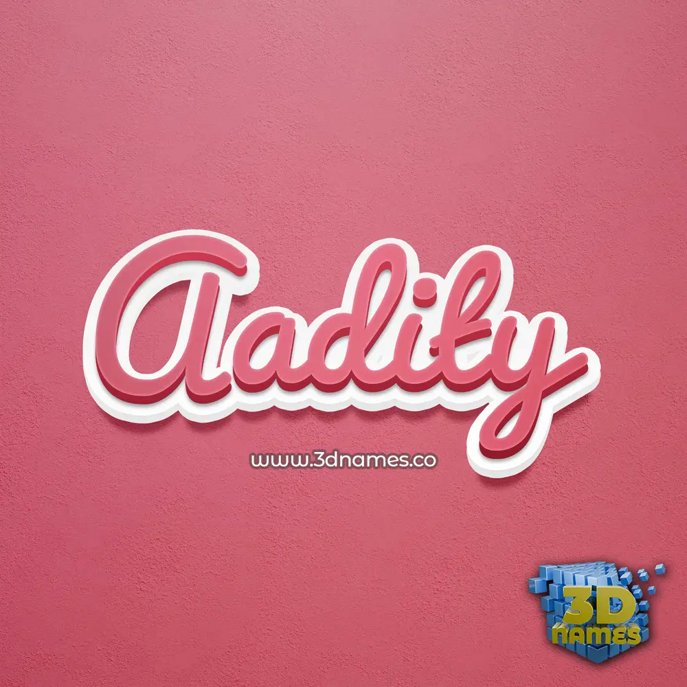 aadity in Red Scribble style - 3D name wallpaper