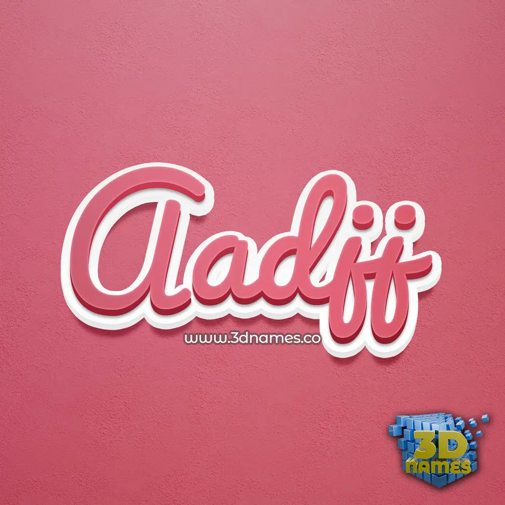 aadjj in Red Scribble style - 3D name wallpaper